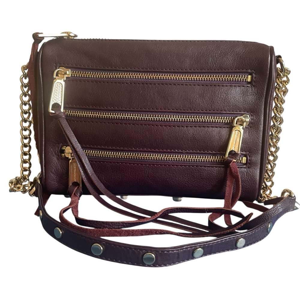 Rebecca Minkoff 5 Zip Leather Crossbody